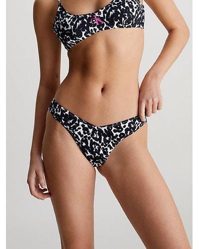 Calvin Klein Brazilian Bikinibroekjes - Ck Leopard - Zwart
