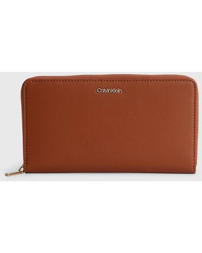 Calvin Klein Large Rfid Wallet - Brown