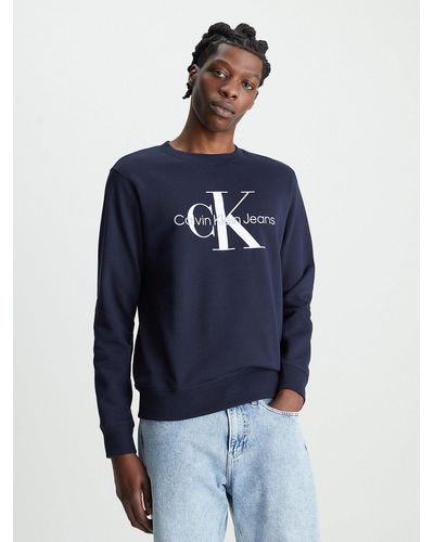 Calvin Klein Sweat avec monogramme - Bleu
