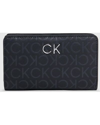 Calvin Klein Portefeuille fin anti-RFID avec logo - Bleu