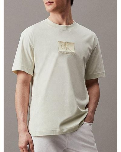Calvin Klein Relaxed T-shirt Met Embleem - Wit
