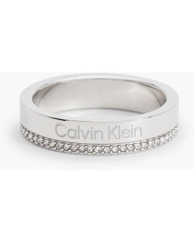 Calvin Klein Bague - Minimal Linear - Blanc