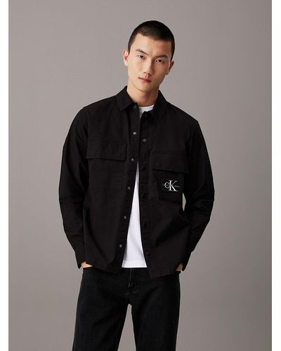 Calvin Klein Relaxed Utility Shirt Jacket - Black