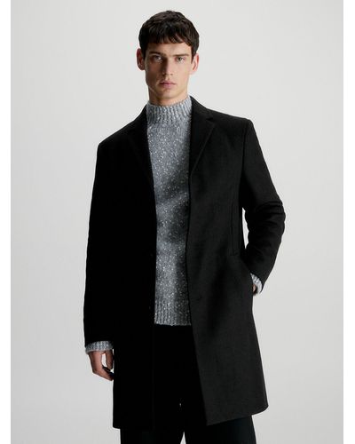 Calvin Klein Manteau en mélange de laine-cachemire - Noir