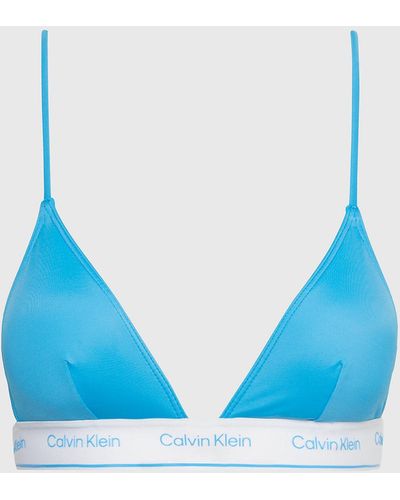 Calvin Klein Triangle Bikini Top - Ck Meta Legacy - Blue