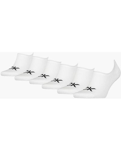 Calvin Klein 6 Pack Invisible Socks - White
