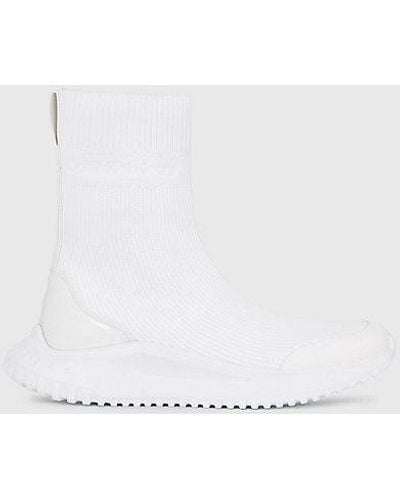 Calvin Klein Zapatillas altas tipo calcetín - Blanco