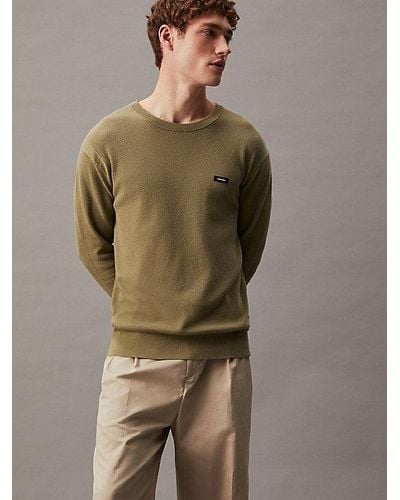 Calvin Klein Strukturierter Pullover - Grün