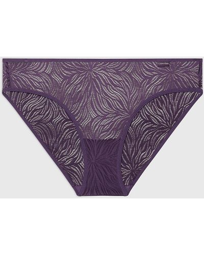 Calvin Klein Bikini Briefs - Sheer Marquisette - Purple