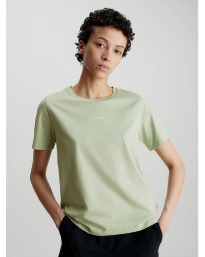 Calvin Klein T-shirt en coton avec micro-logo - Gris