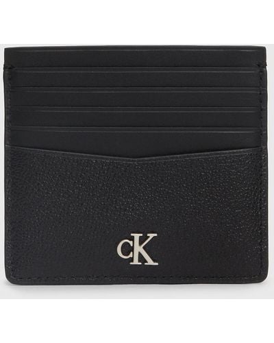 Calvin Klein Leather Rfid Cardholder - Black