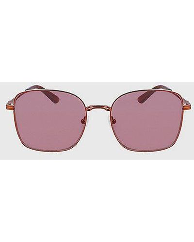 Calvin Klein Rechthoekige Zonnebril Ck23100s - Roze