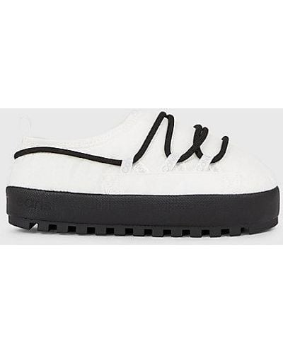 Calvin Klein Slippers con plataforma - Blanco