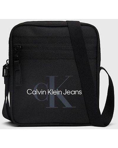 Calvin Klein Slippers Van Imitatieleer - Zwart