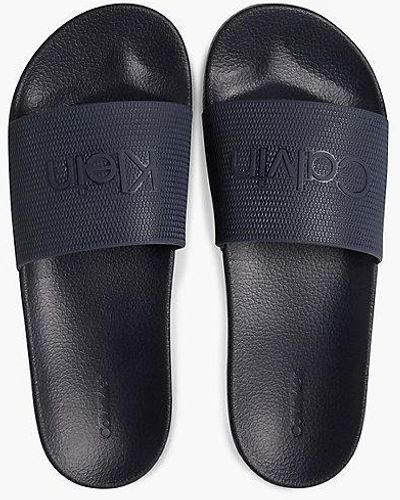 Calvin Klein Logo-Slippers - Blau