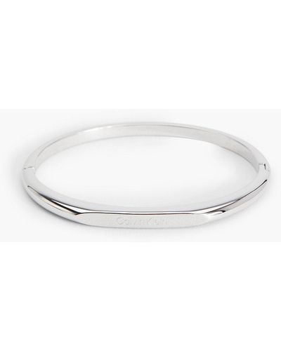 Calvin Klein Bracelet - Faceted Bar - White