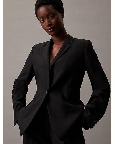 Calvin Klein Essentiële Tailored Blazer - Zwart