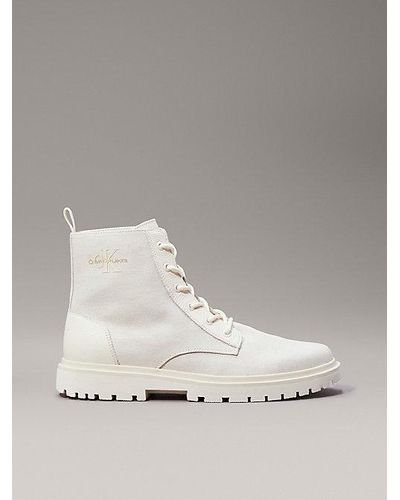 Calvin Klein Boots aus Canvas - Weiß