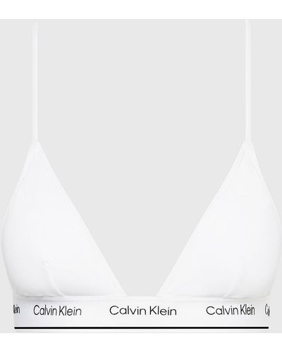 Calvin Klein Triangle Bikini Top - Ck Meta Legacy - White