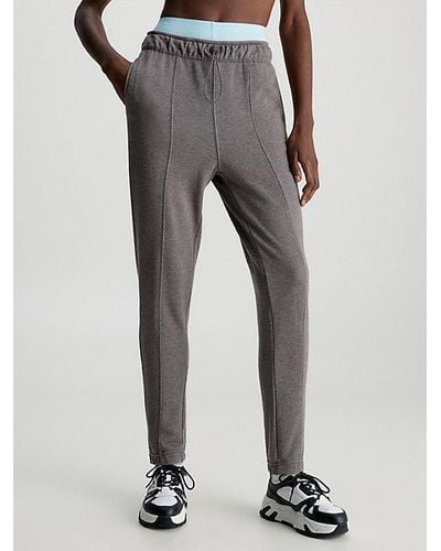 Calvin Klein Pantalón de chándal holgado de felpa de algodón - Gris