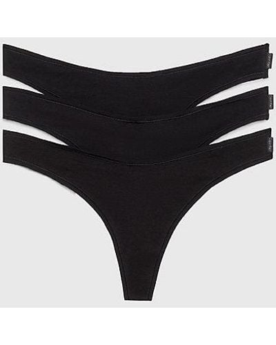 Calvin Klein Pack de 3 tangas - Flex Fit - Negro
