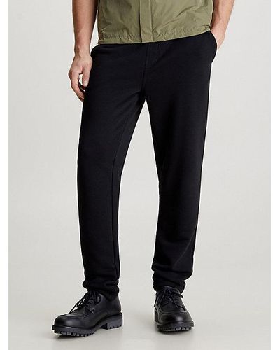Calvin Klein Cropped Fleece joggingbroek - Zwart