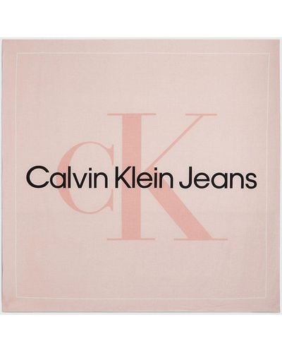 Calvin Klein Logo Scarf - Pink