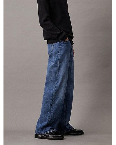 Calvin Klein Loose Straight Jeans - Blau