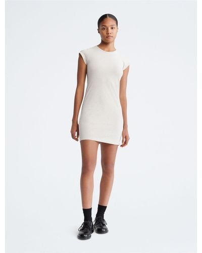 Calvin Klein Archive Logo Baby T-shirt Dress - White