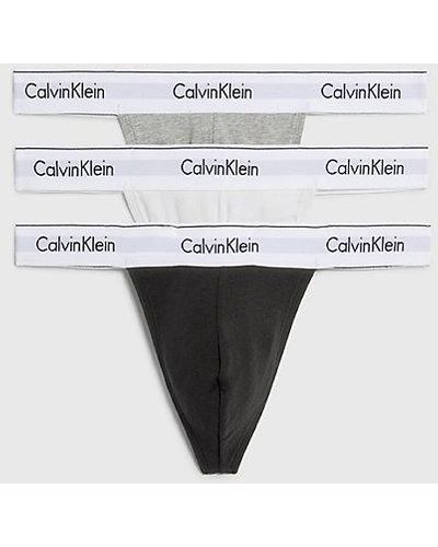 Calvin Klein Pack de 3 tangas - Modern Cotton - Blanco