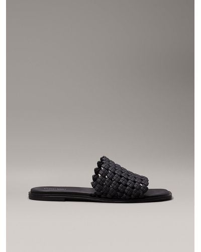 Calvin Klein Woven Sandals - Grey