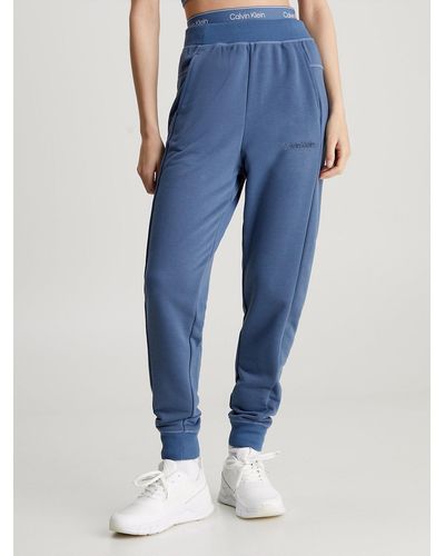 Calvin Klein Pantalon de jogging en tissu éponge - Bleu