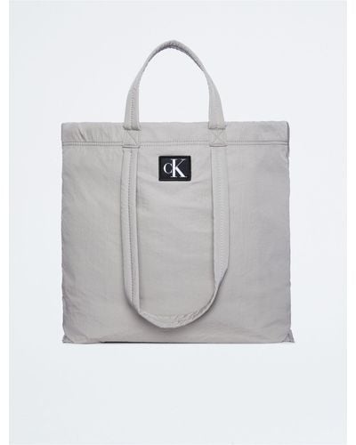 Calvin Klein City Nylon Reversible Tote Bag - Grey