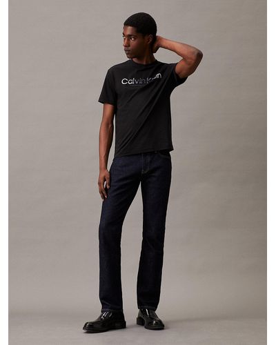 Calvin Klein T-shirt en coton avec logo - Noir