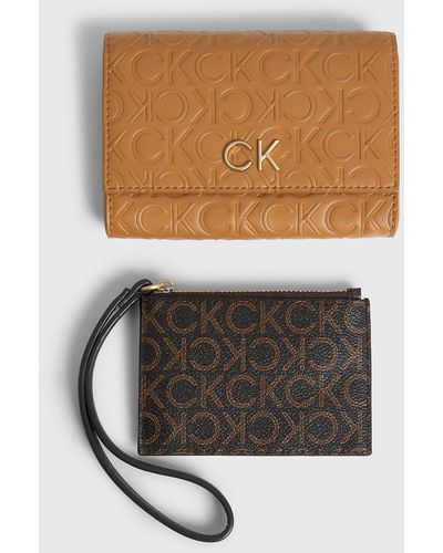 Calvin Klein Coffret cadeau portefeuille et porte-cartes - Blanc