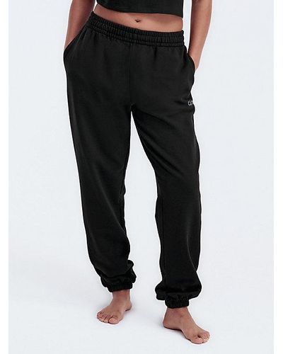 Calvin Klein Pantalón de chándal con cordón de felpa francesa - Negro