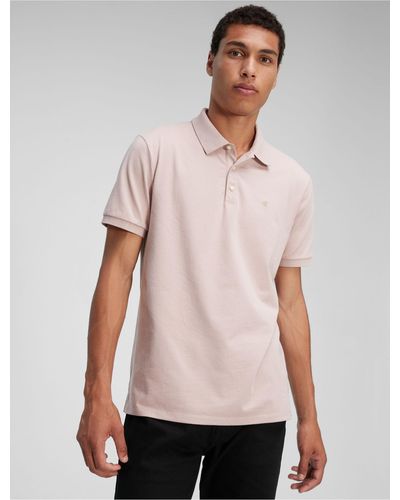Calvin Klein Smooth Cotton Polo Shirt - Pink