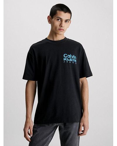 Calvin Klein Camiseta de algodón orgánico con logo - Negro