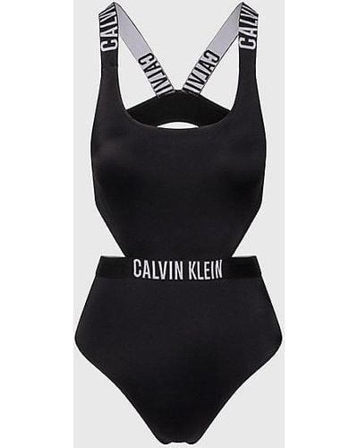 Calvin Klein Uitgesneden Badpak - Intense Power - Zwart