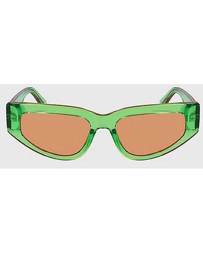 Calvin Klein Gafas de sol ojo de gato CKJ23603S - Verde