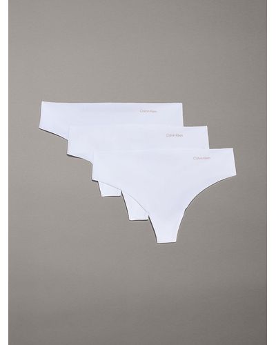 Calvin Klein Lot de 3 strings - Invisibles - Blanc