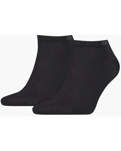 Calvin Klein Lot de 2 paires de chaussettes de cheville - Noir
