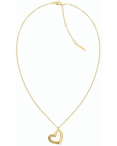 Calvin Klein Minimalistic Hearts Necklace - White