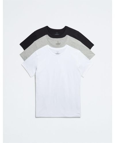 Calvin Klein Cotton Classics 3-pack Crewneck T-shirt - Gray