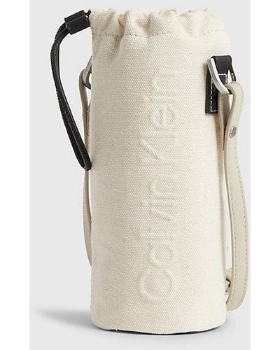 Calvin Klein Unisex Bottle Bag aus Canvas - Weiß