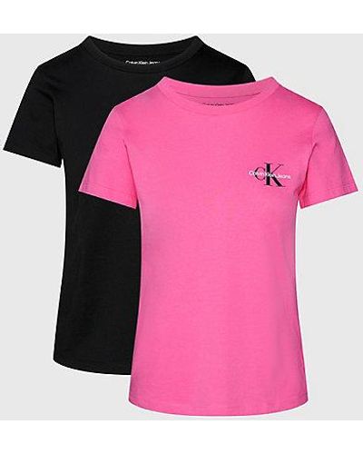 Calvin Klein 2-pack Slim T-shirts - Roze