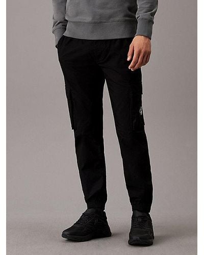 Calvin Klein Pantalones cargo skinny lavados - Negro