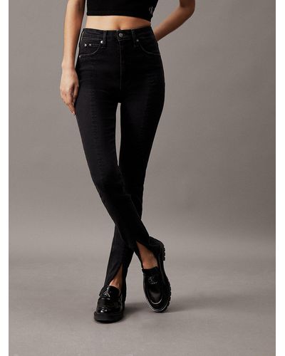 Calvin Klein High Rise Super Skinny Jeans - Black
