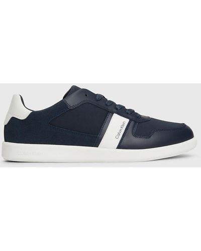 Calvin Klein Leather Trainers - Blue