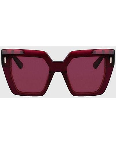 Calvin Klein Quadratische Sonnenbrille CK23502S - Lila